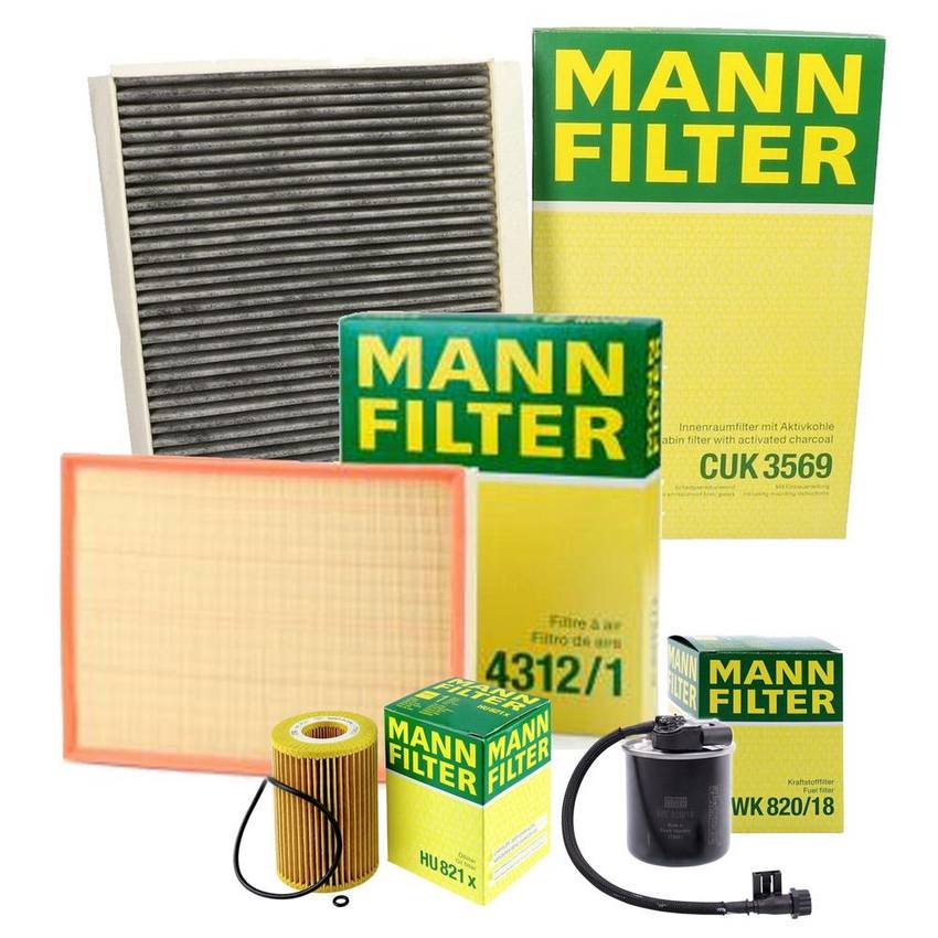 Mercedes Air / Cabin Air / Fuel / Engine Oil Filter Kit - MANN-FILTER 3739254KIT
